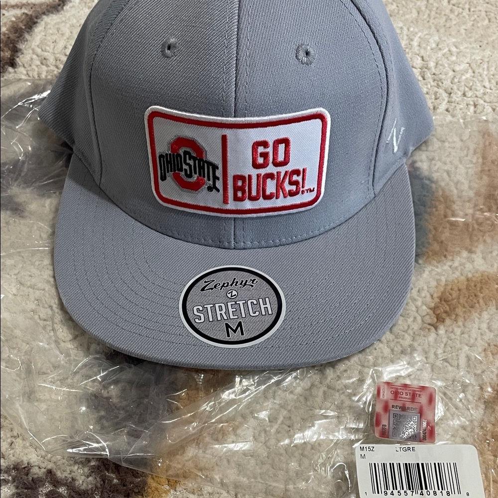 Zephyr Ohio State Stretch Fit Cap in Gray, Medium